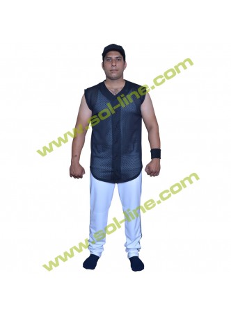 Pro Weight Mesh Six Button Down Plain Sleeveless Jerseys